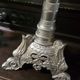 large pair of silvered bronze candlesticks from the 19th century