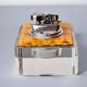 Lucite & rattan lighter, Christian Dior style, 1970s