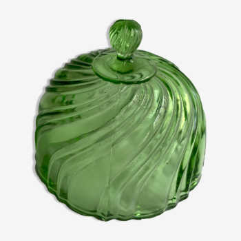 Cloche verre teinté vert