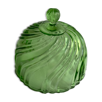 Bell glass tinted green. Very good condition.