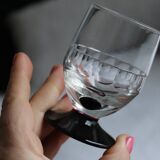 Set of 8 antique cut glass goblets