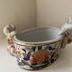 Antique Imari planter with zoomorphic dog decoration, 19th century.