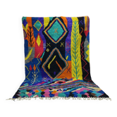 Tapis Boujaad berbère marocain en laine – 317 × 200 cm – motifs losanges