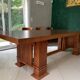 Lot de une table  et 6 fauteuils inspiration Frank Lloyd wright