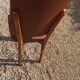 Set of 10 vintage brown skai chairs and 60s/70s wood structure