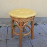 Rattan and wicker stool