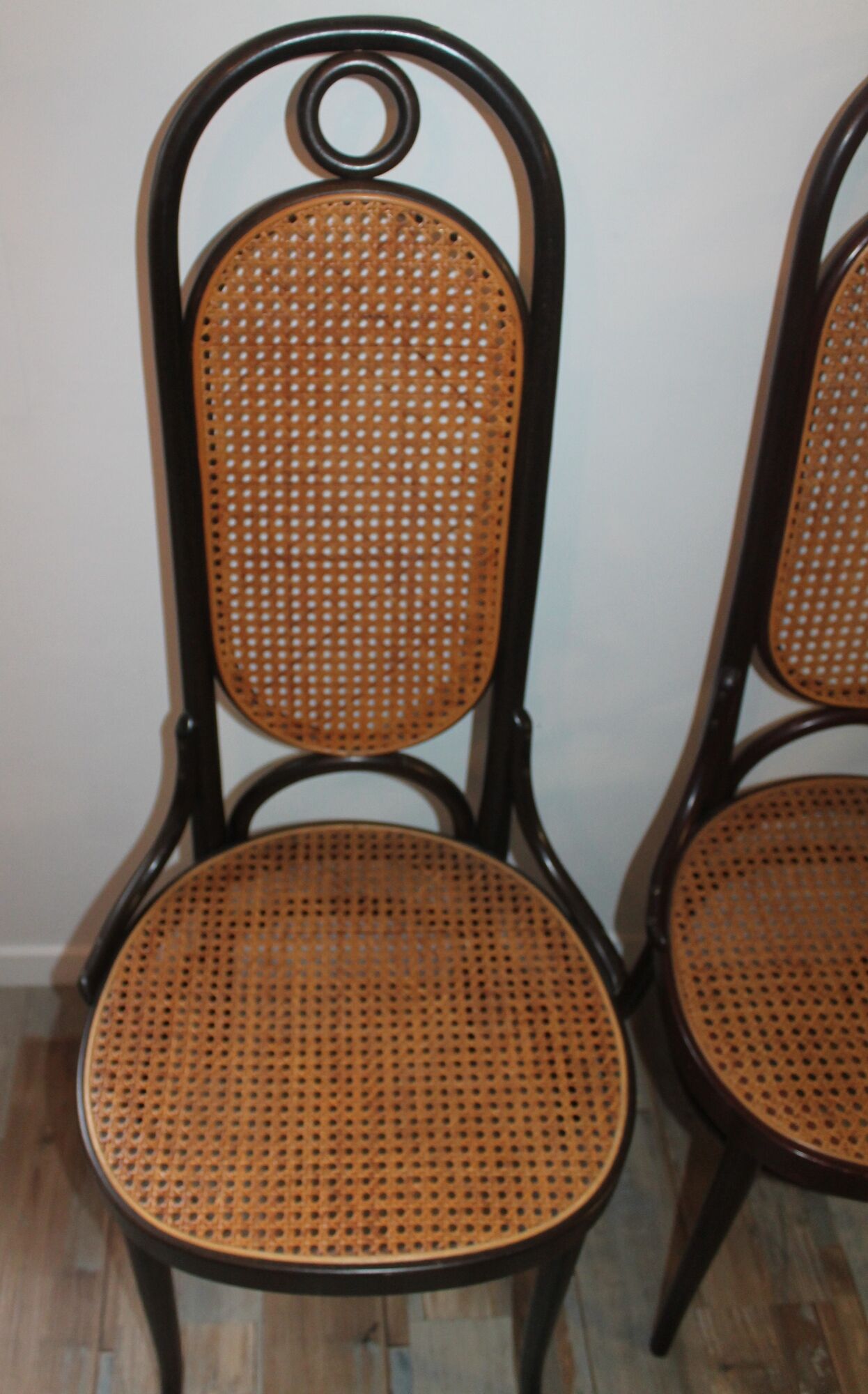 Lot of 4 thonet chairs no. 17 of the 70s