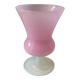 Beautiful pink opaline glass footed vase