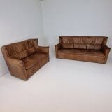 High Back Sofa By Gerard van den Berg for Montis in Cognac Leather, 1980's