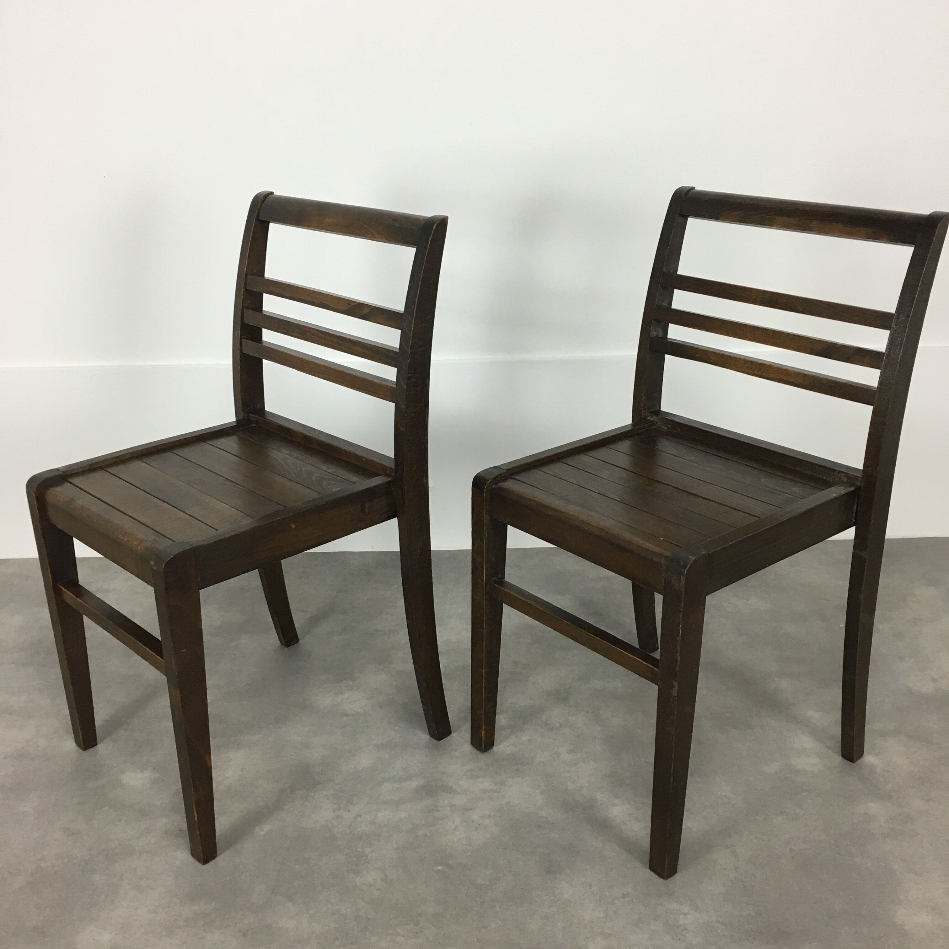 Pair of chairs René Gabriel design reconstruction 50s