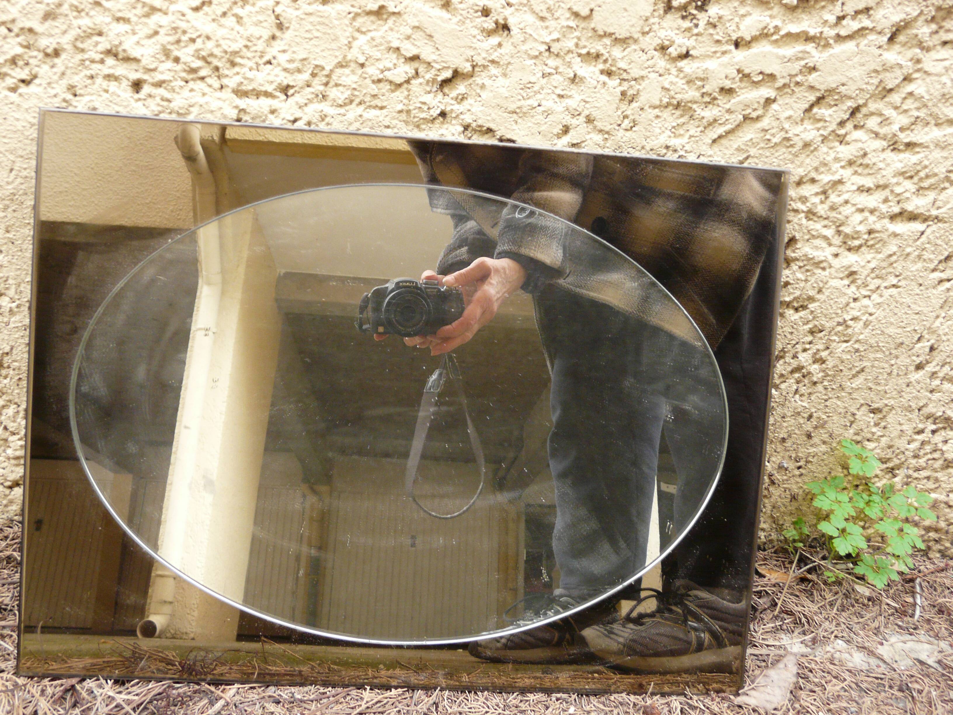 Heavy 2 tone Italian glass mirror