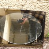 Heavy 2 tone Italian glass mirror