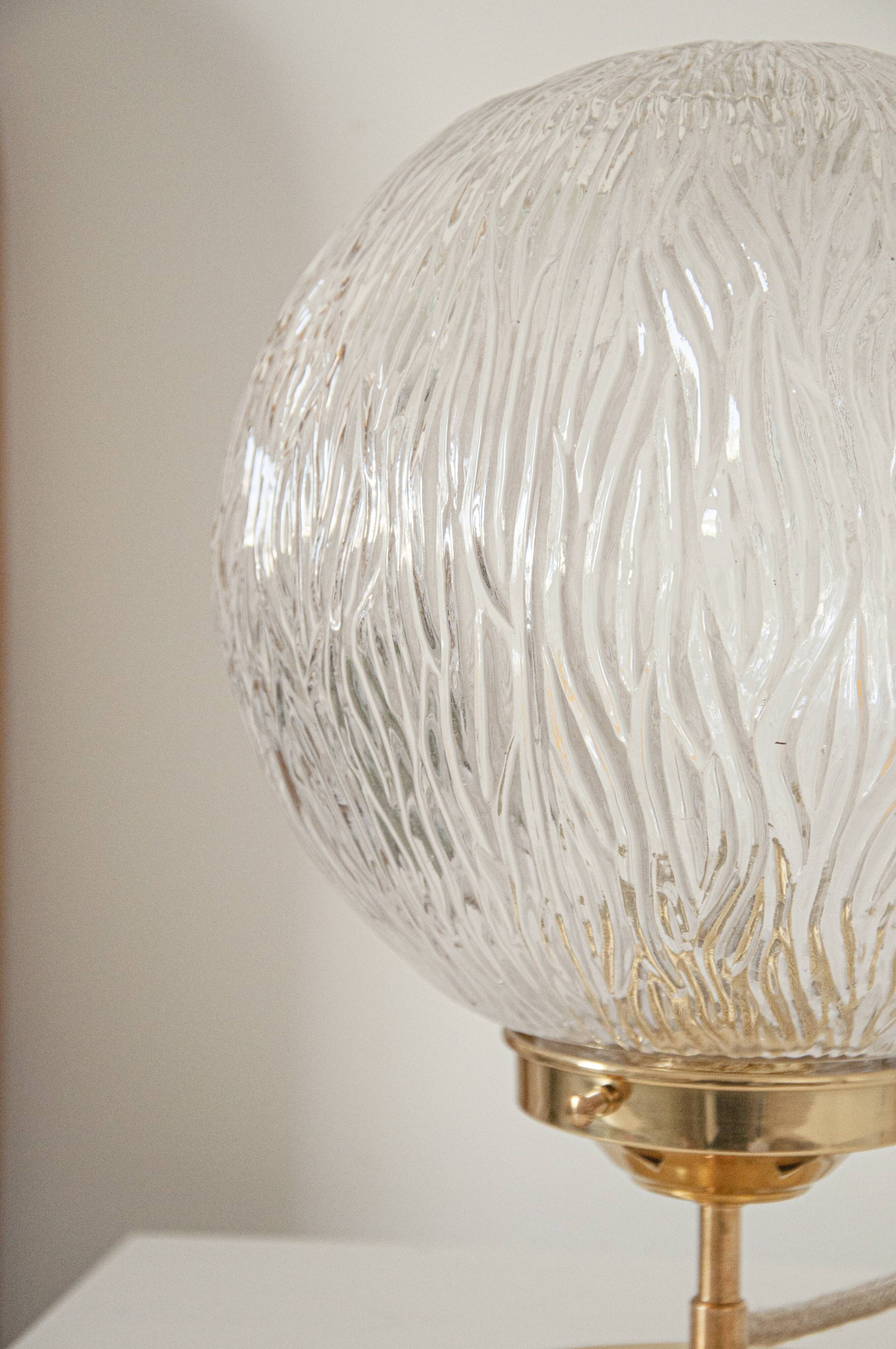 Vintage globe table lamp