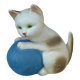 Vintage Germany Cat with Ball Children's Bedside Lamp