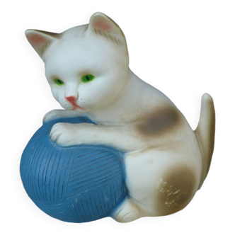 Vintage Germany Cat with Ball Children's Bedside Lamp