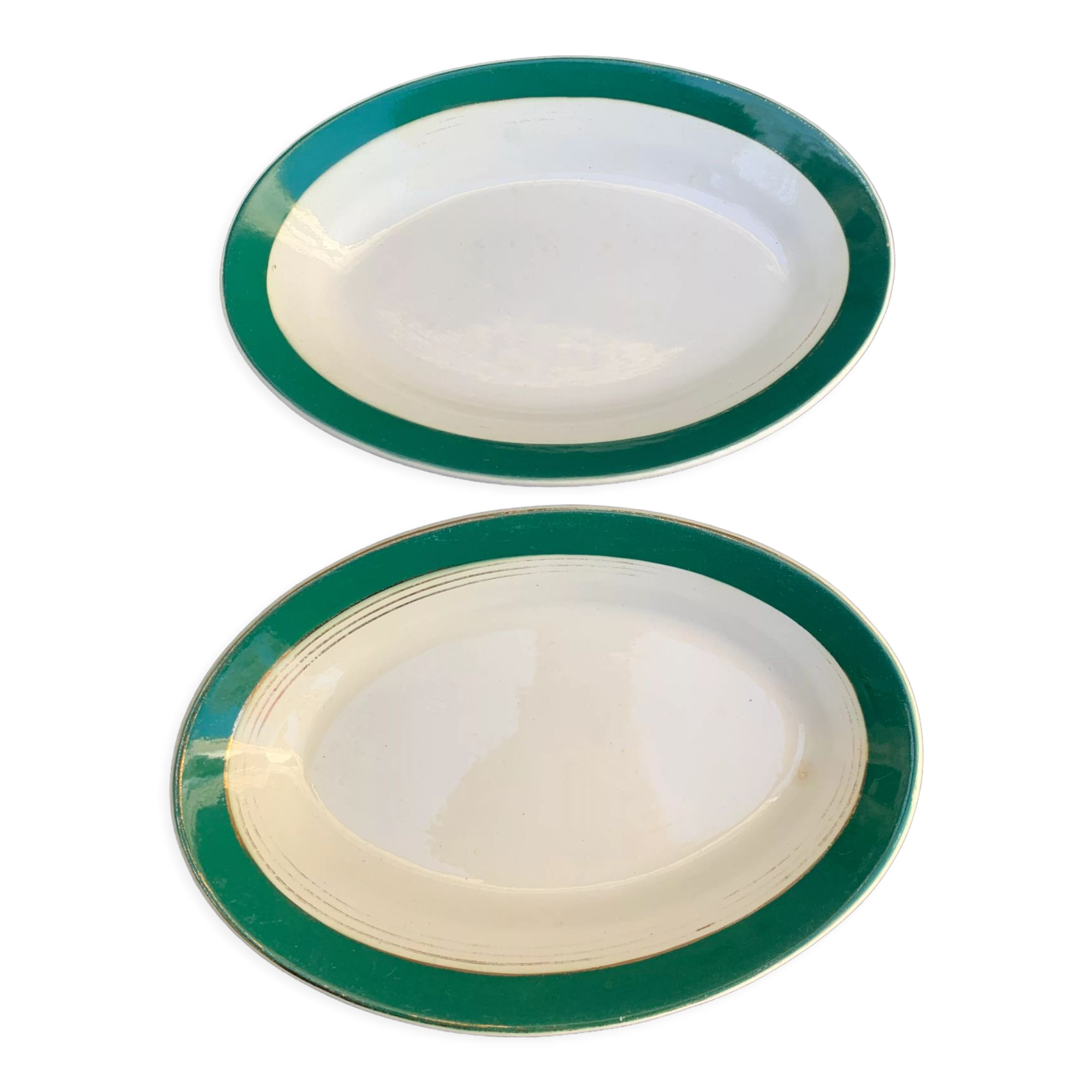 Set of two serving dishes Digoin and Sarreguemines