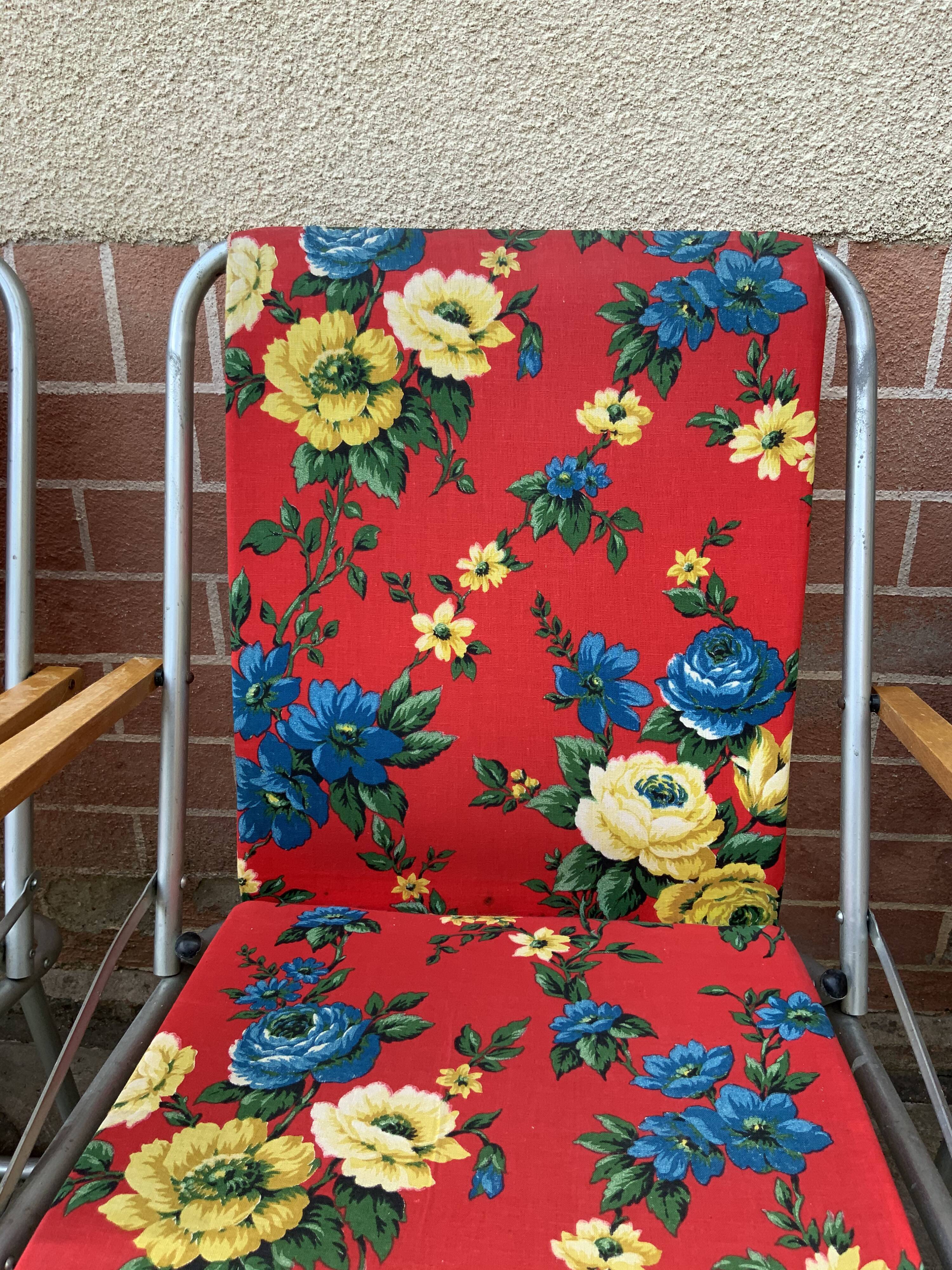Fauteuils de jardin pliants vintage