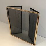 Brass and wire mesh firewall. french work. around 1970