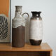 Ceramic vase with a handle, German design, 1960s, made in West Germany