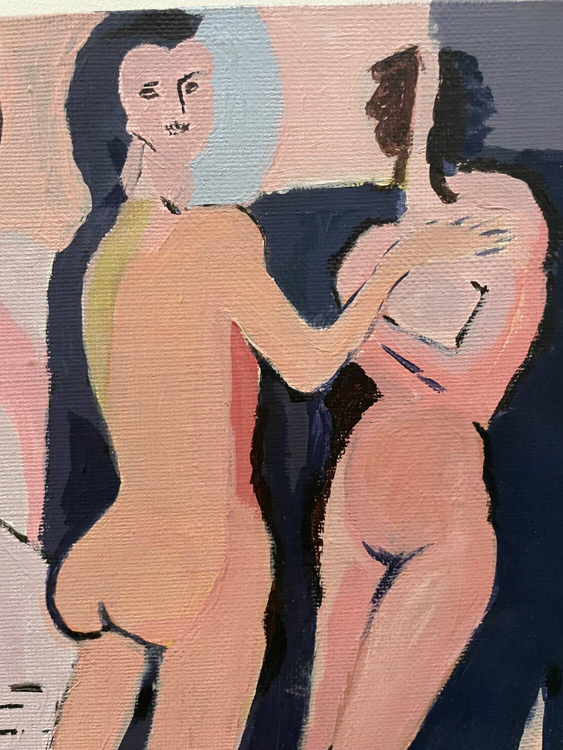 Painting composition women 1960