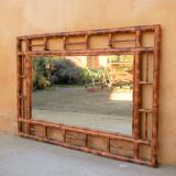 Vintage bamboo mirror
