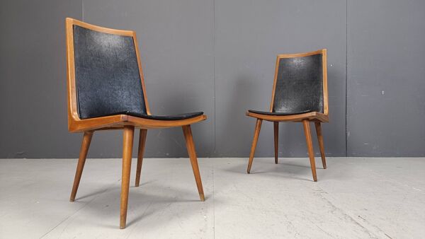 Chaises de salle à manger italiennes du milieu du siècle, lot de 6 - années 1950