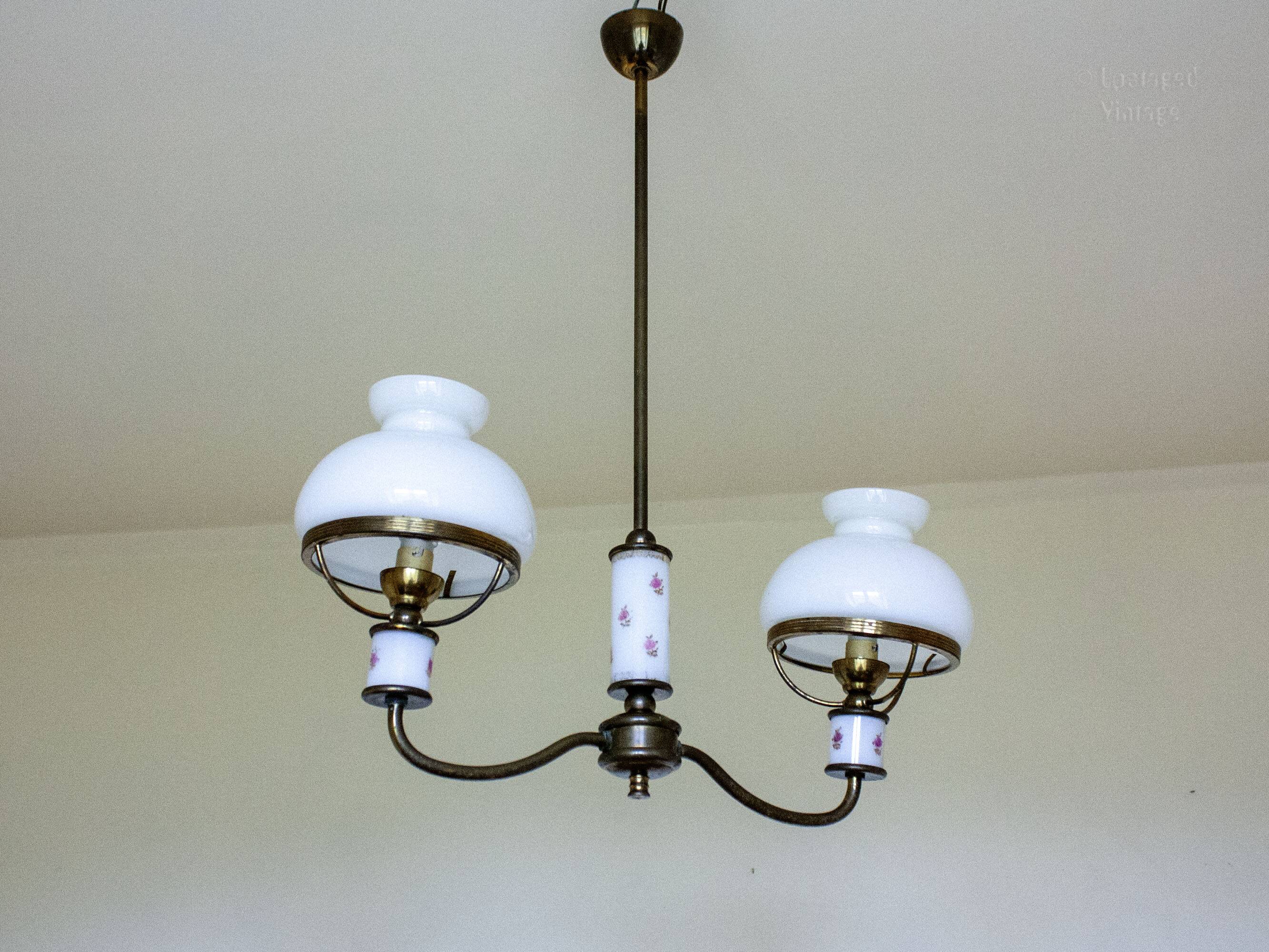 Vintage double ceiling light oil lamp style Lighting