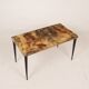Table basse rectangulaire en parchemin par Aldo Tura 1950