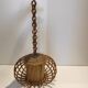 Suspension vintage en rotin 1960