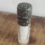 Salt bottle, cut glass, silver metal, Napoleon III, 19th century, object of curiosity, decor