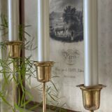 3 brass candle holders 1970