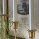 3 brass candle holders 1970