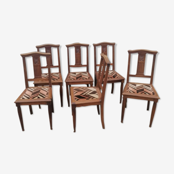 6 chaises art déco 1930 1940