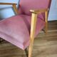 Fauteuil scandinave pieds compas