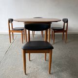 Mid-Century Modern 1960’s dining table and chairs set by Schreiber Furnitur
