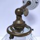 Articulated wall light glass Holophane brass porcelain