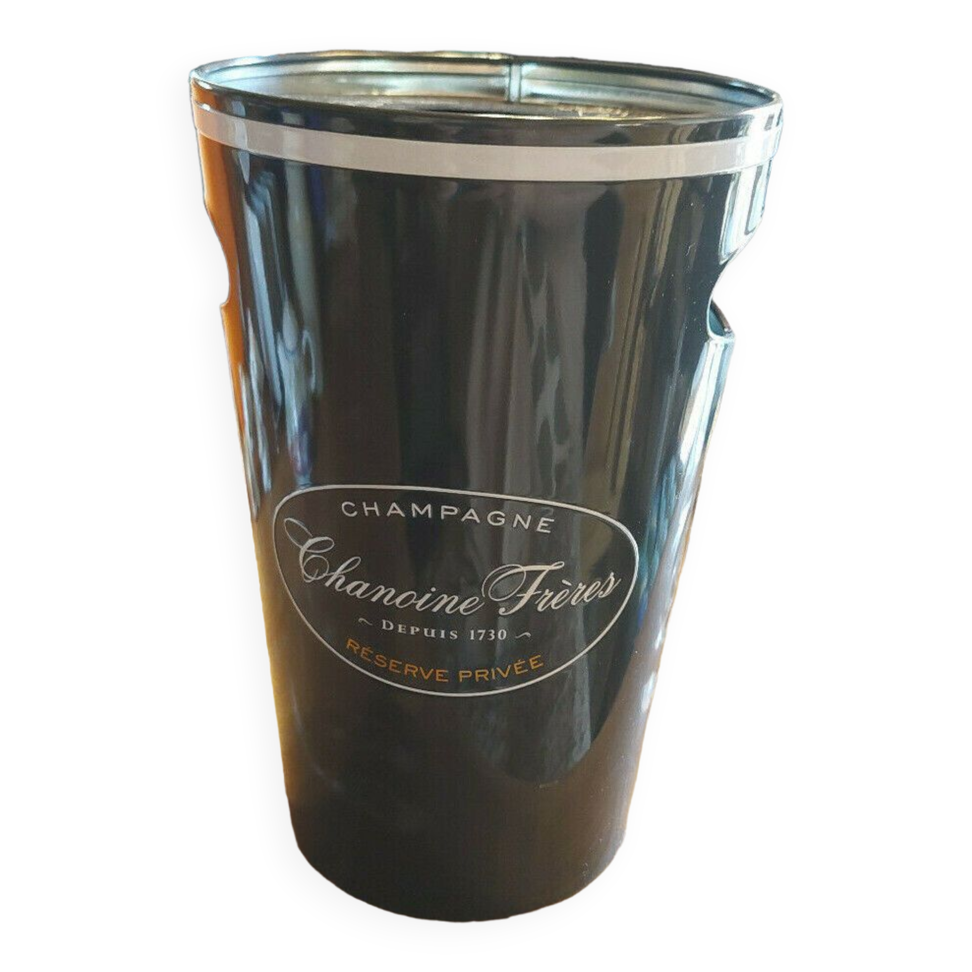 Ice bucket champagne Chanoine Frères grey metal