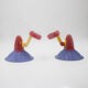 Pair of wall lamps 80s