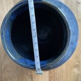Thick blue ceramic vase