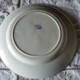 Large round ceramic dish Longwy model Rouen