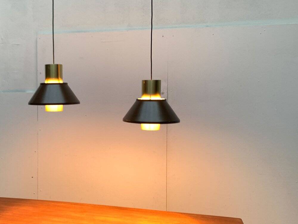 Mid-Century Danish Life pendant lamps by Jo Hammerborg for Fog & Mørup, 1960s, set of 2