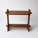 Brutalist side table in exotic wood, 50s.