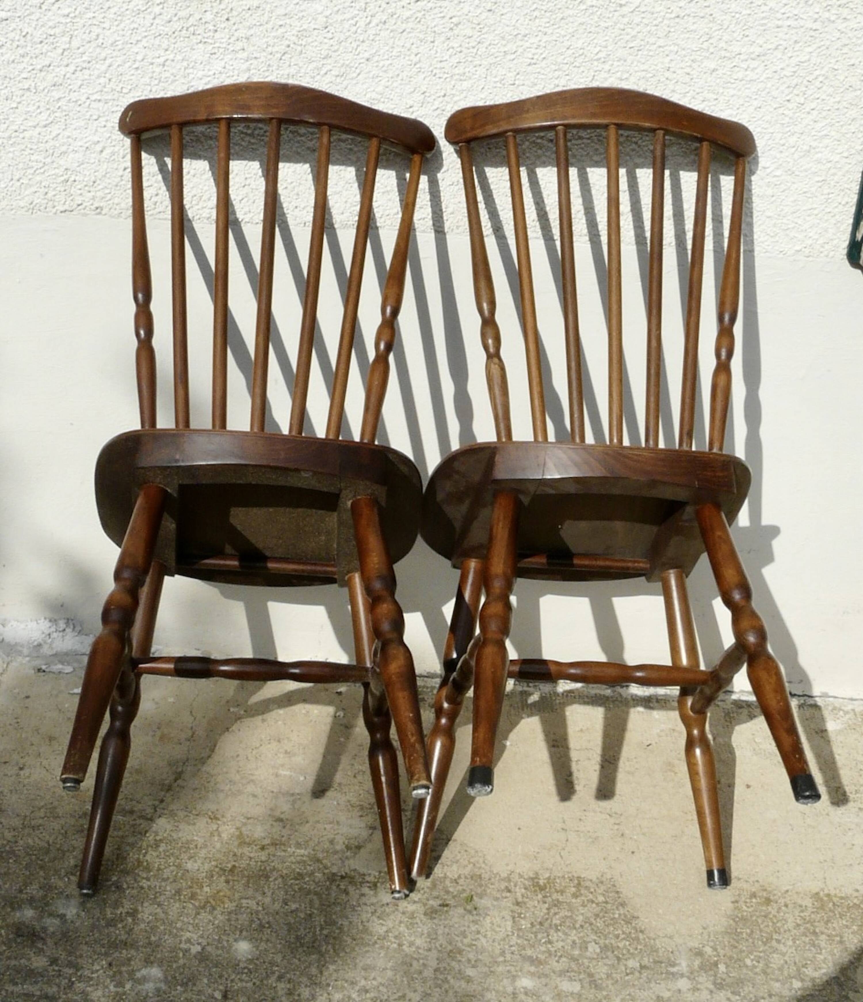 Set of 9 Vintage Scandinavian Bistro Chairs 1960