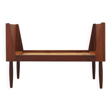 Lit en teck, design danois, années 1970, production : Danemark