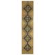 Vintage Turkish Hand-Knotted Wool Cotton Brass Runner Rug 95x432
