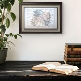 Map of the Marne, 1889. Authentic Vintage.