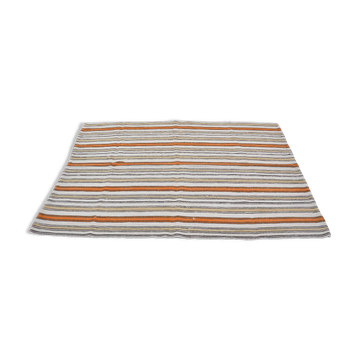 Kilim en chanvre décoratif tissé à la main Oushak SKU 3668