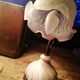 Retro lamp in brass and pink ceramic