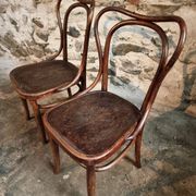 Pair of curved wooden chairs by Jacob & Josef Kohn, Vienna circa 1900