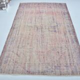 Vintage Pink Floral Wool Carpet sku 3210